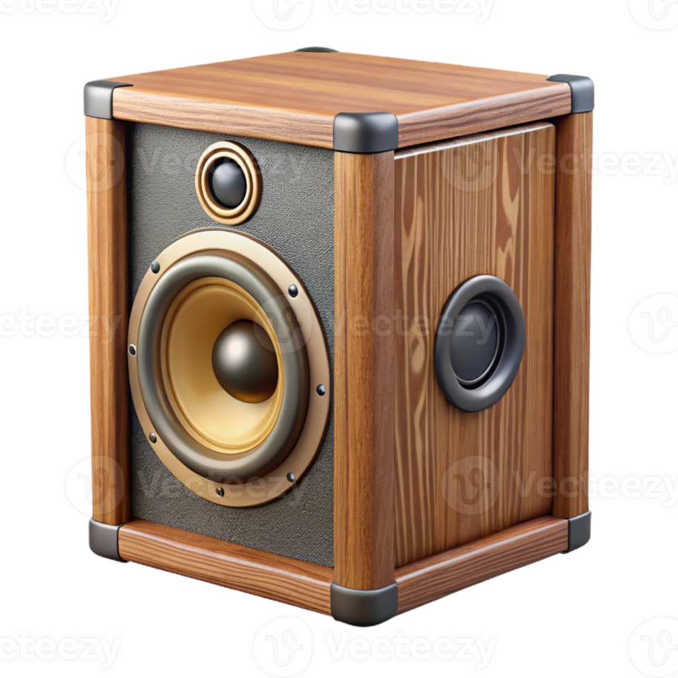 dramatic traditional Speaker Cabinet Wooden Enclosure Isolated Element Transparent Background authentic png
