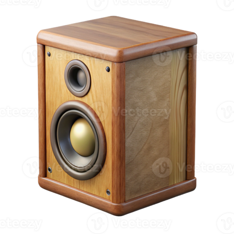 beautiful artistic Speaker Cabinet Wooden Enclosure Isolated Element Transparent Background png