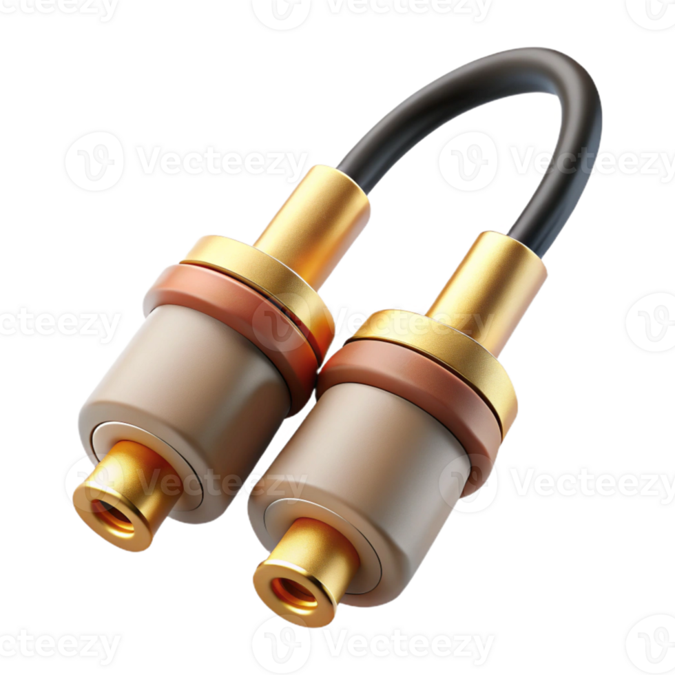 vibrant contemporary Speaker Cable Connectors Banana Plugs Gold Plated Isolated high resolution png