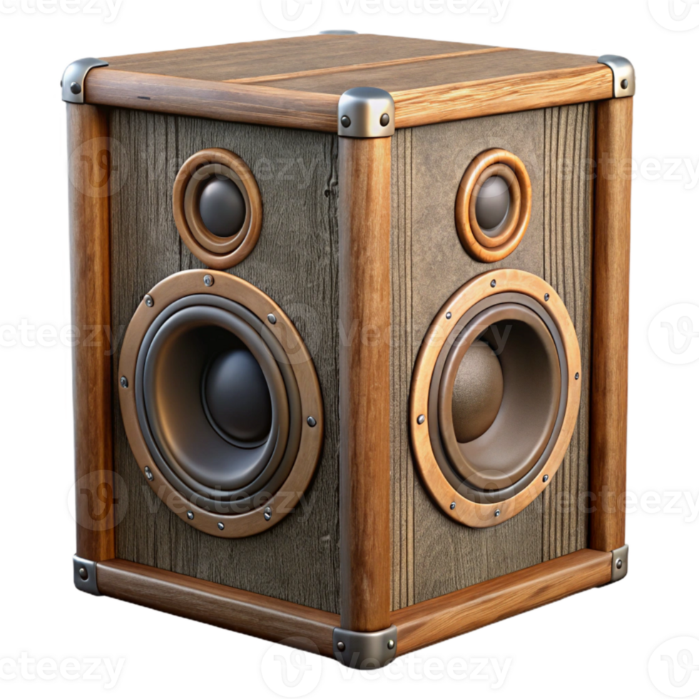 magnificent minimalist Speaker Cabinet Wooden Texture Cutout high resolution png