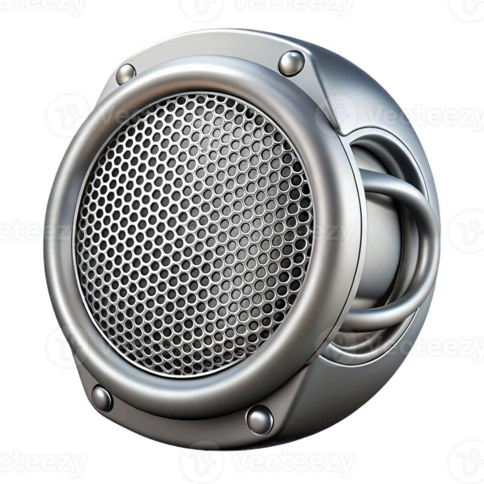 impressive minimalist Speaker Grill Detail Silver Isolated original png
