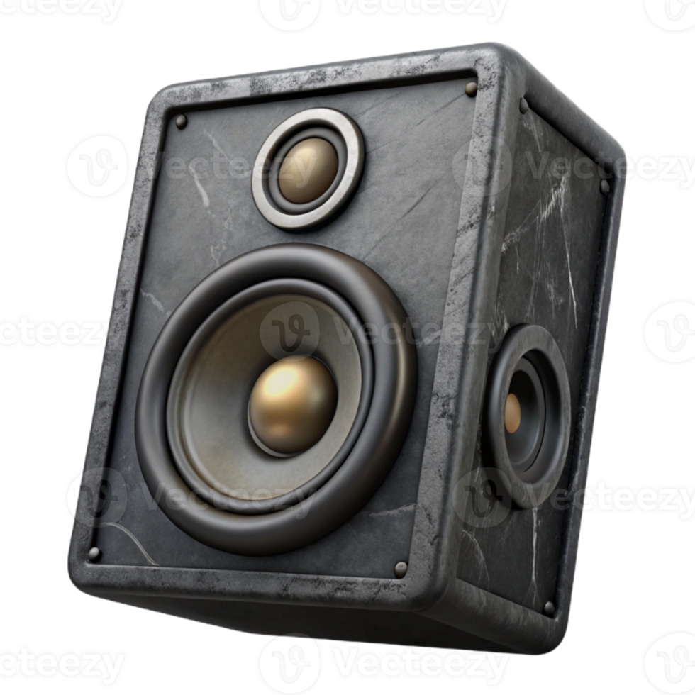 extraordinary artistic Speaker System Black Finish Cutout Transparent Background detailed png