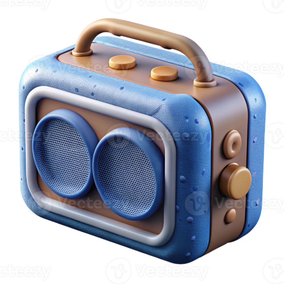 serene rustic Speaker Portable Bluetooth Cutout Element detailed png