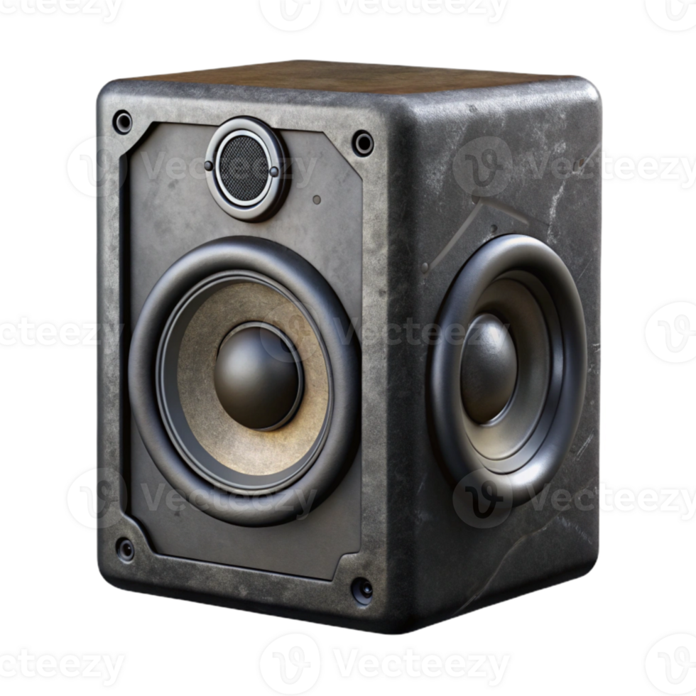 elegant artistic Speaker System Front View with Detailed Grill Isolated professional png