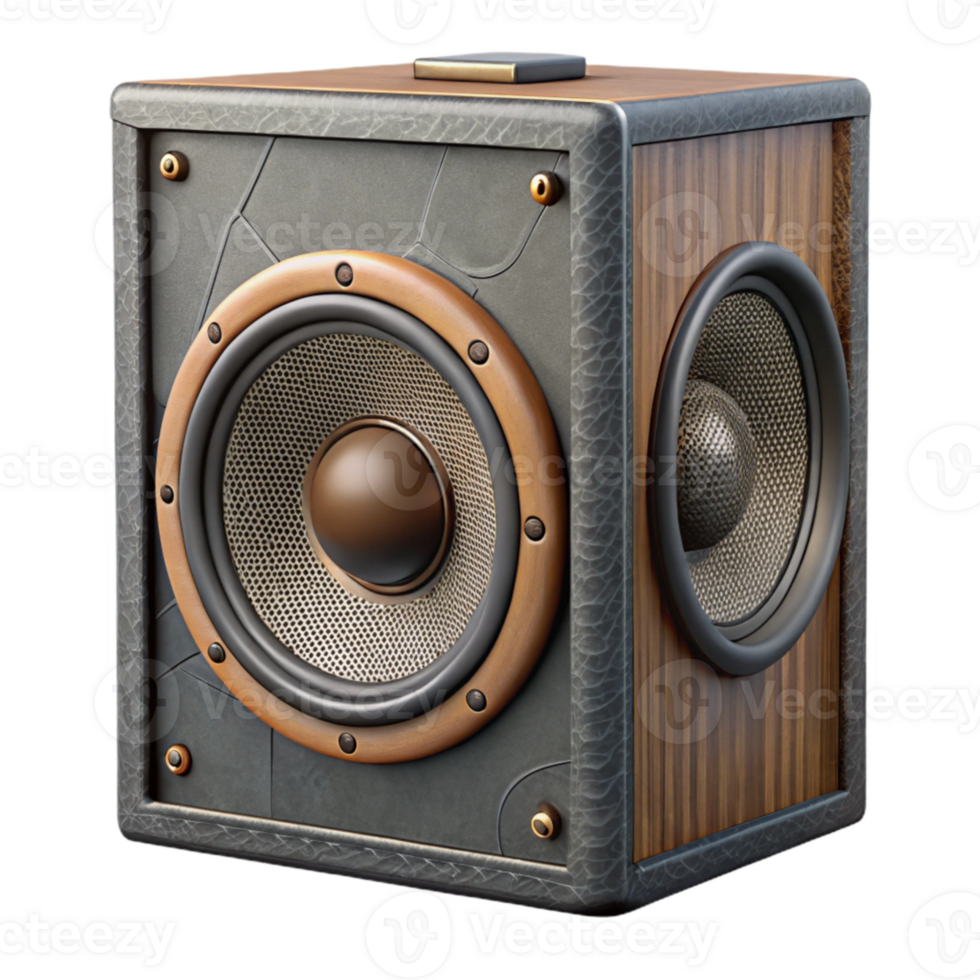 beautiful abstract Speaker System Front View with Detailed Grill Isolated png