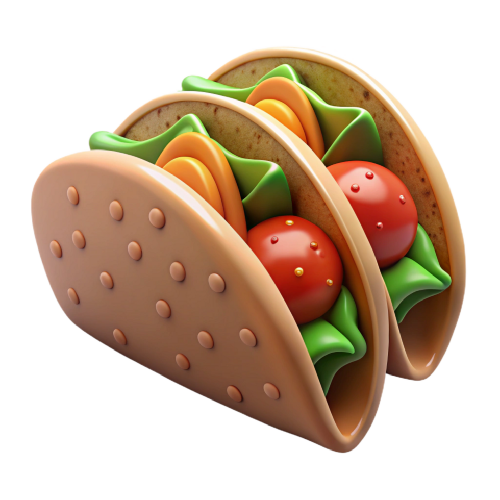 serene contemporary Spicy Street Tacos Cutout on Transparent Background premium png
