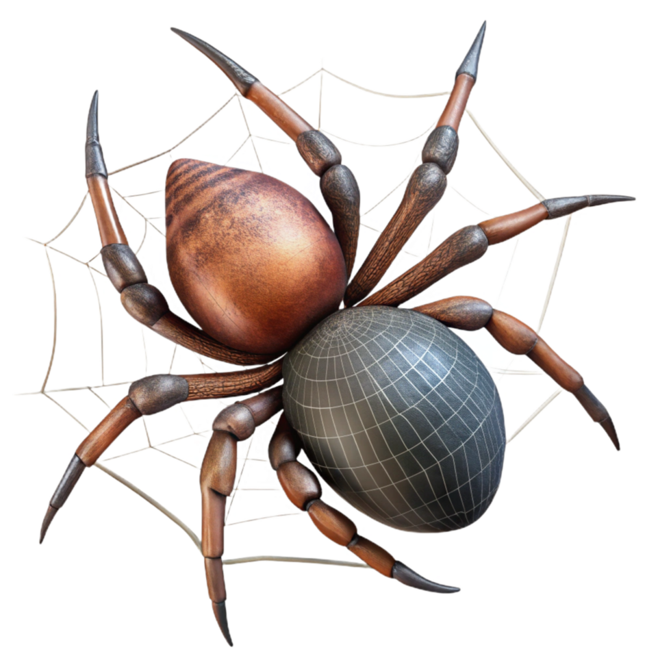 serene abstract Spider Spinning Web Transparent Background premium png