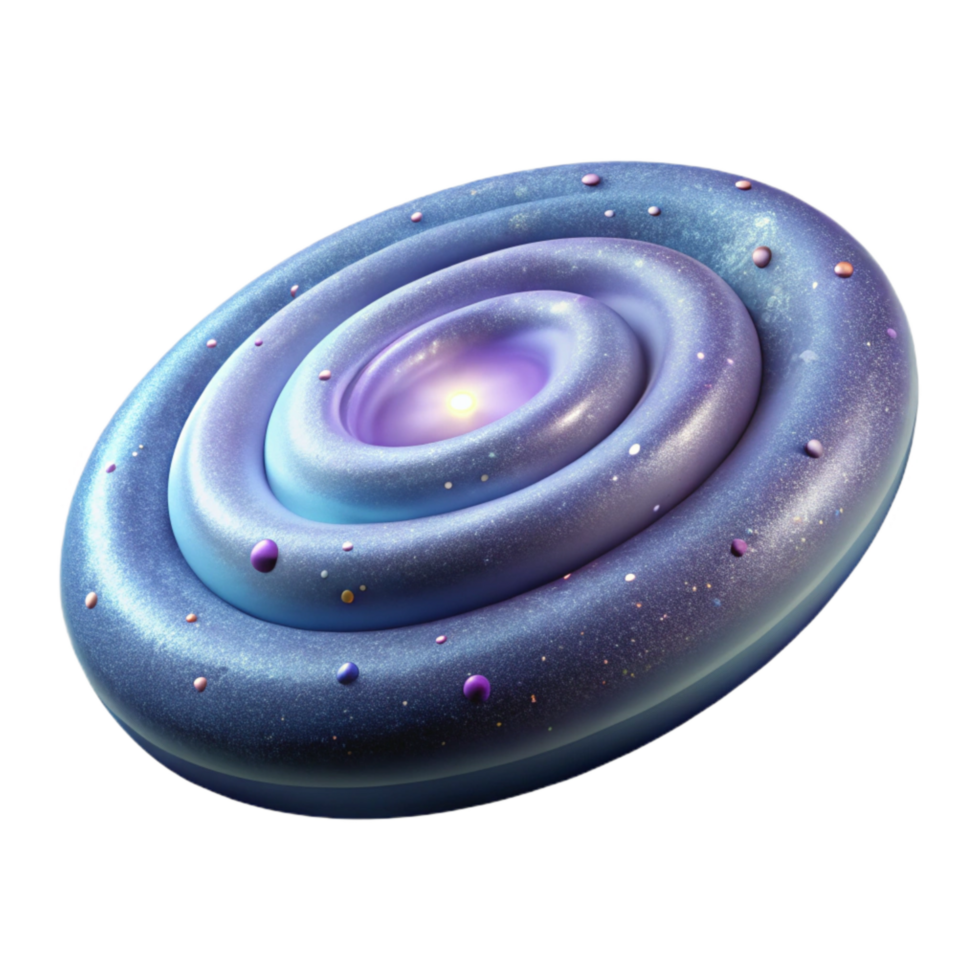 wonderful rustic Spiral Galaxy Isolated on Transparent Background with Star Clusters png