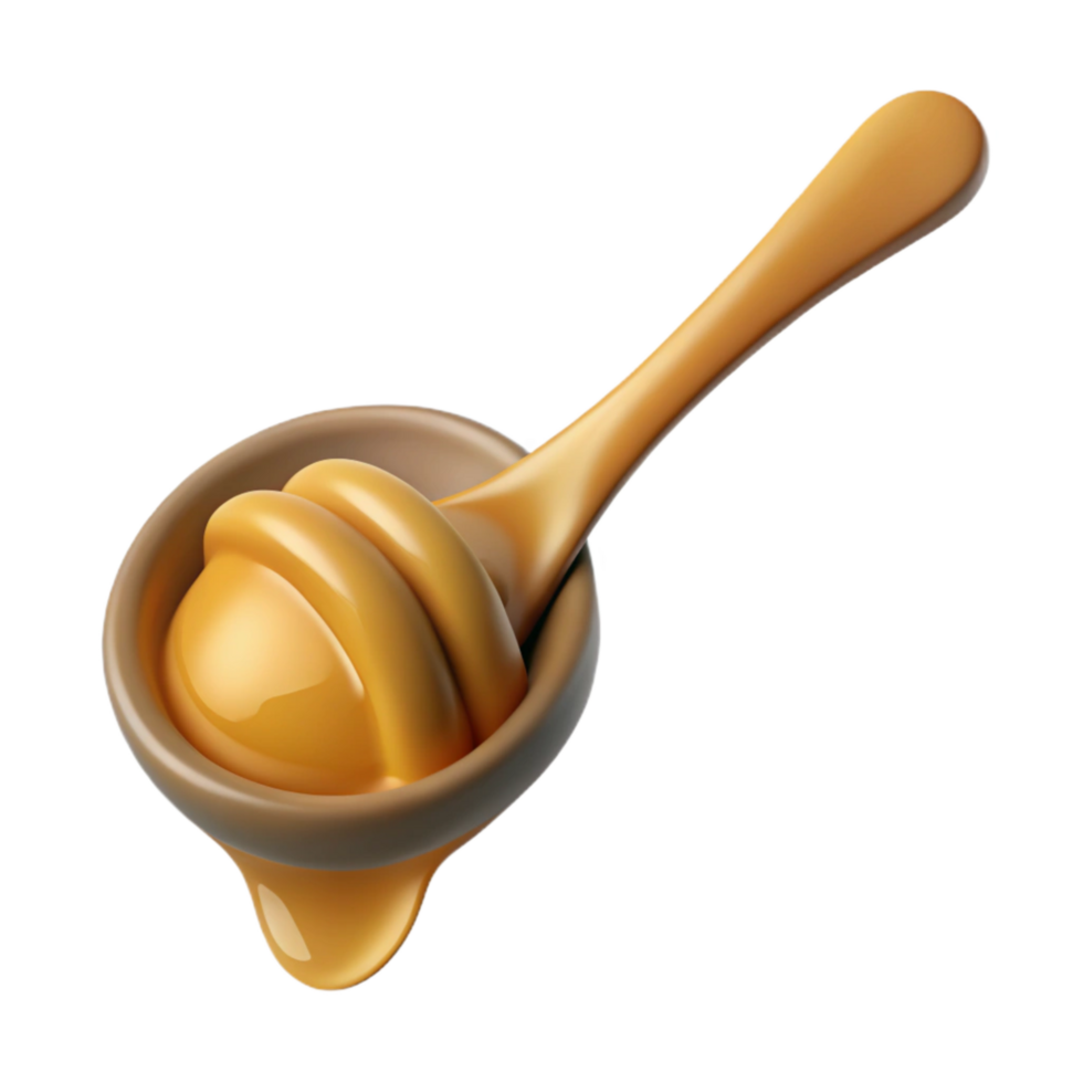 stunning contemporary Spoonful of Honey Dripping Isolated Cutout detailed png
