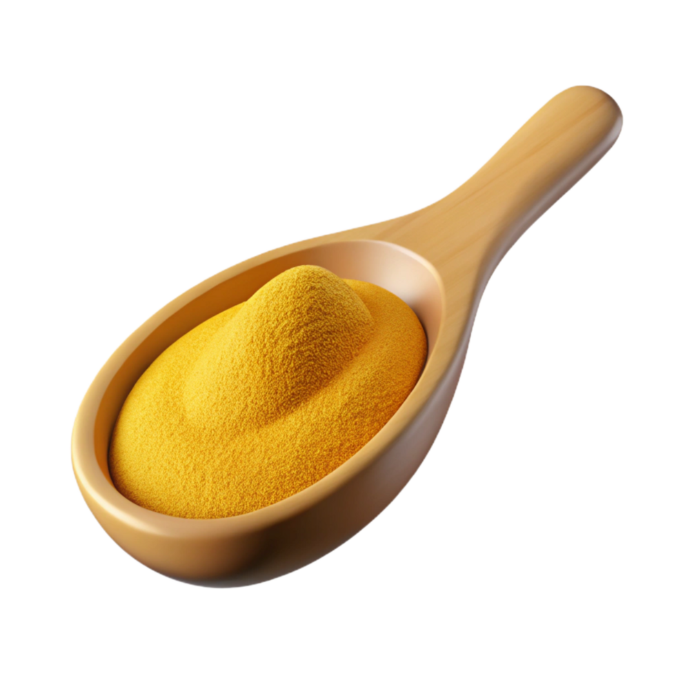 extraordinary classic Spoonful of Turmeric Powder Bright Yellow Cutout premium png