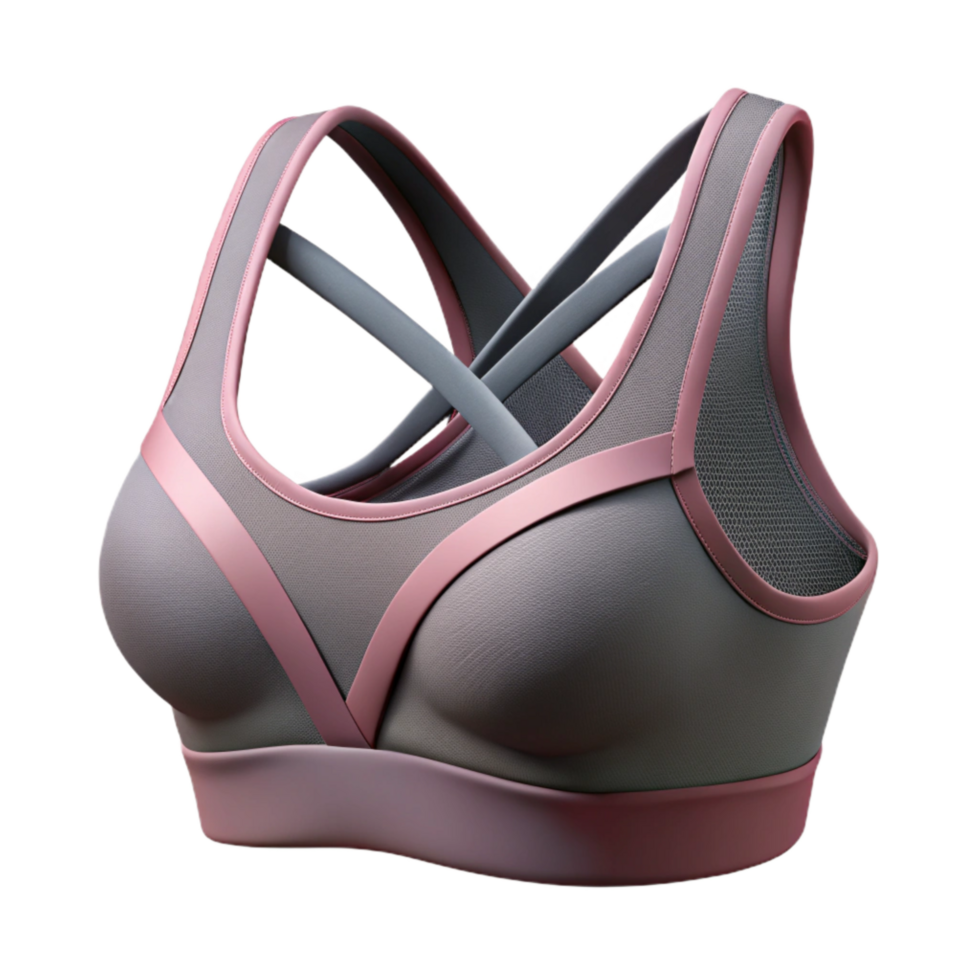 impressive traditional Sports Bra with Crisscross Straps Cutout Element premium png