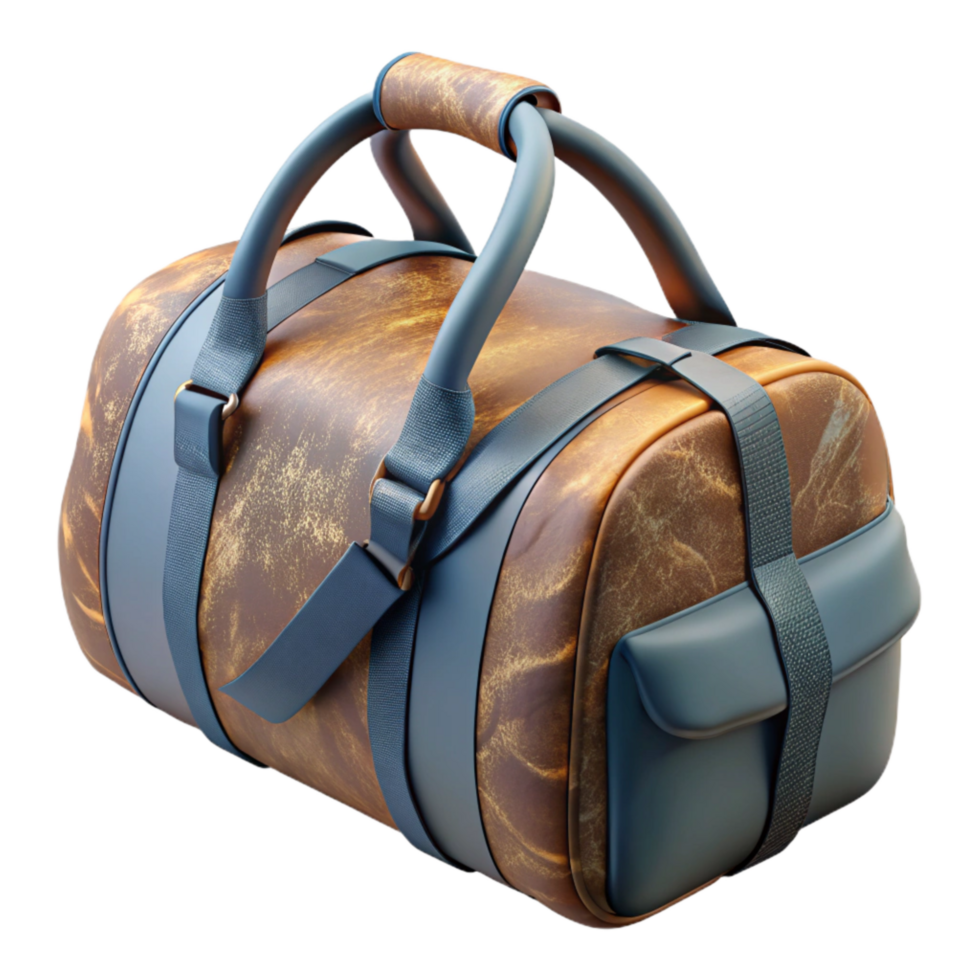 beautiful abstract Sports Bag Side View Packed Transparent Background high resolution png