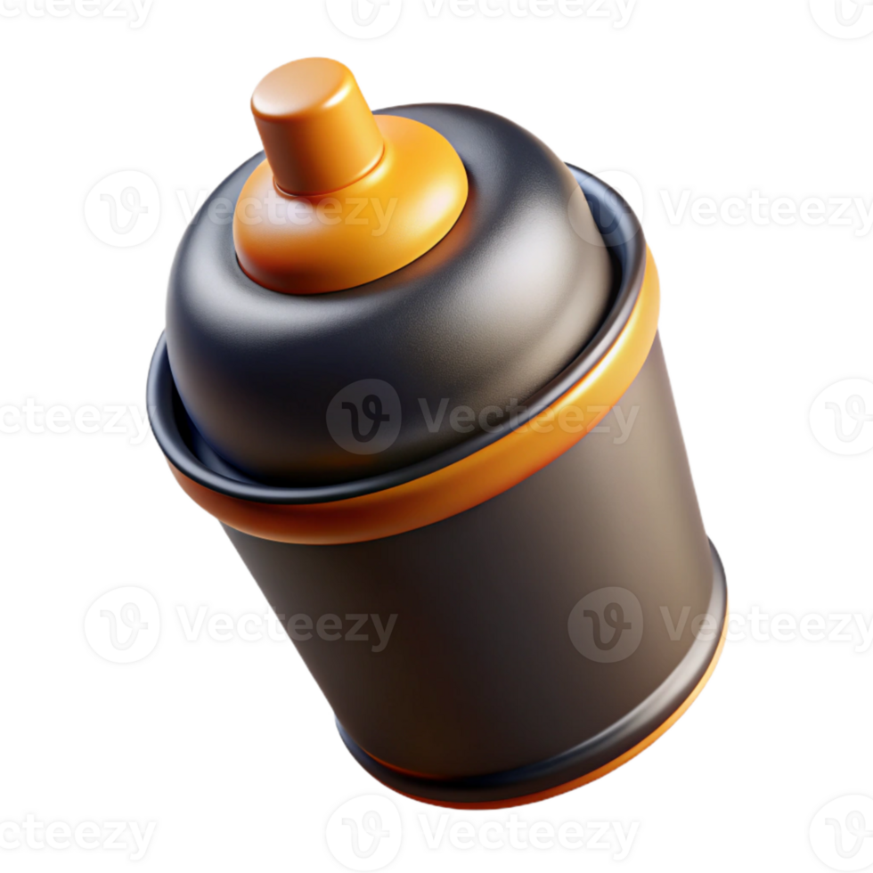 extraordinary contemporary Spray Paint Cap Close Up Black Transparent Background premium png