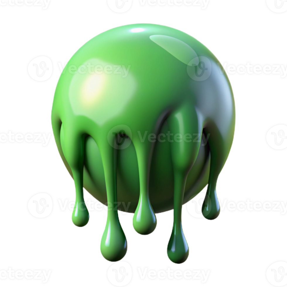 serene traditional Spray Paint Drip Effect Green Transparent Background original png