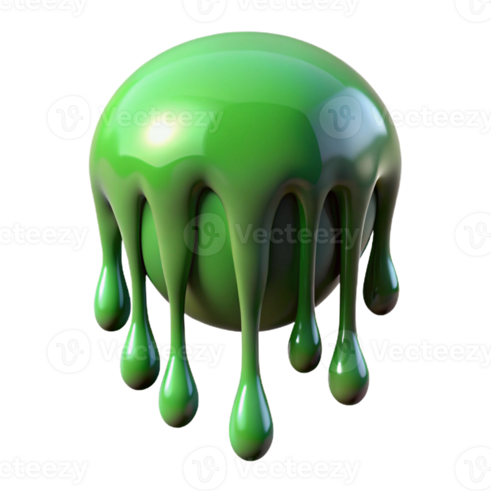 wonderful artistic Spray Paint Drip Effect Green Transparent Background original png