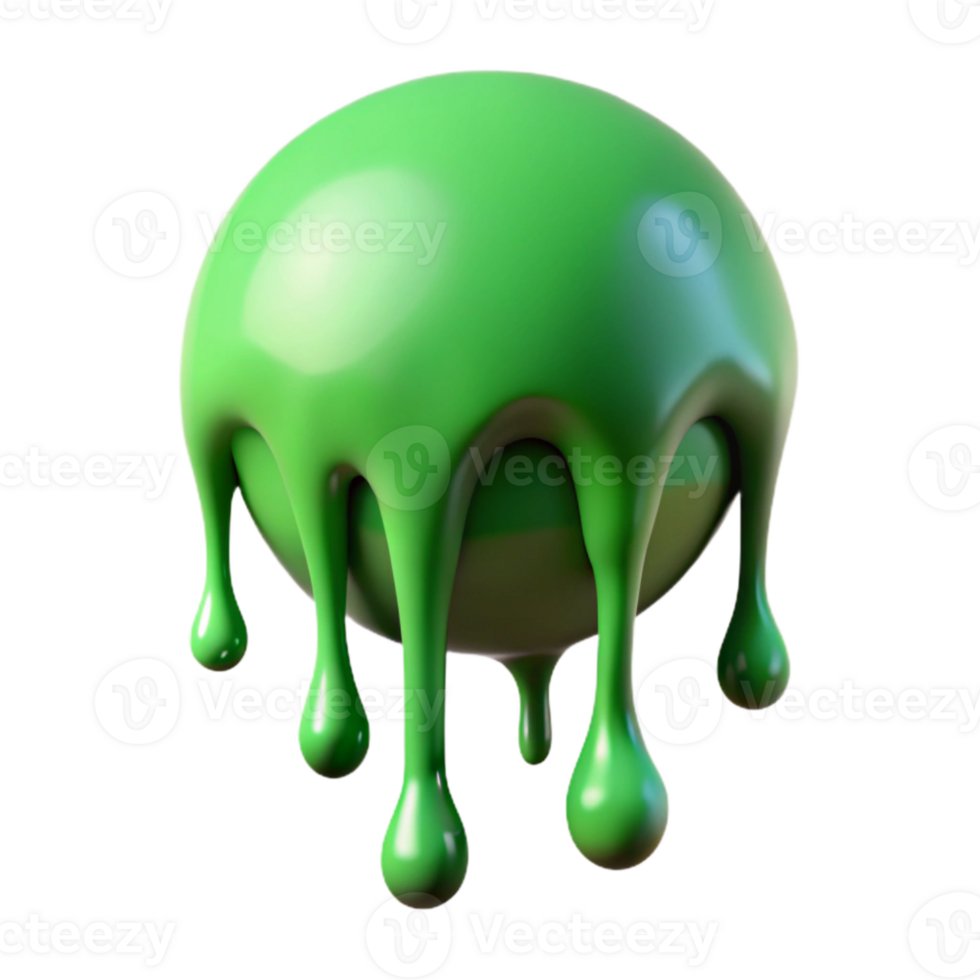 wonderful minimalist Spray Paint Drip Effect Green Transparent Background detailed png