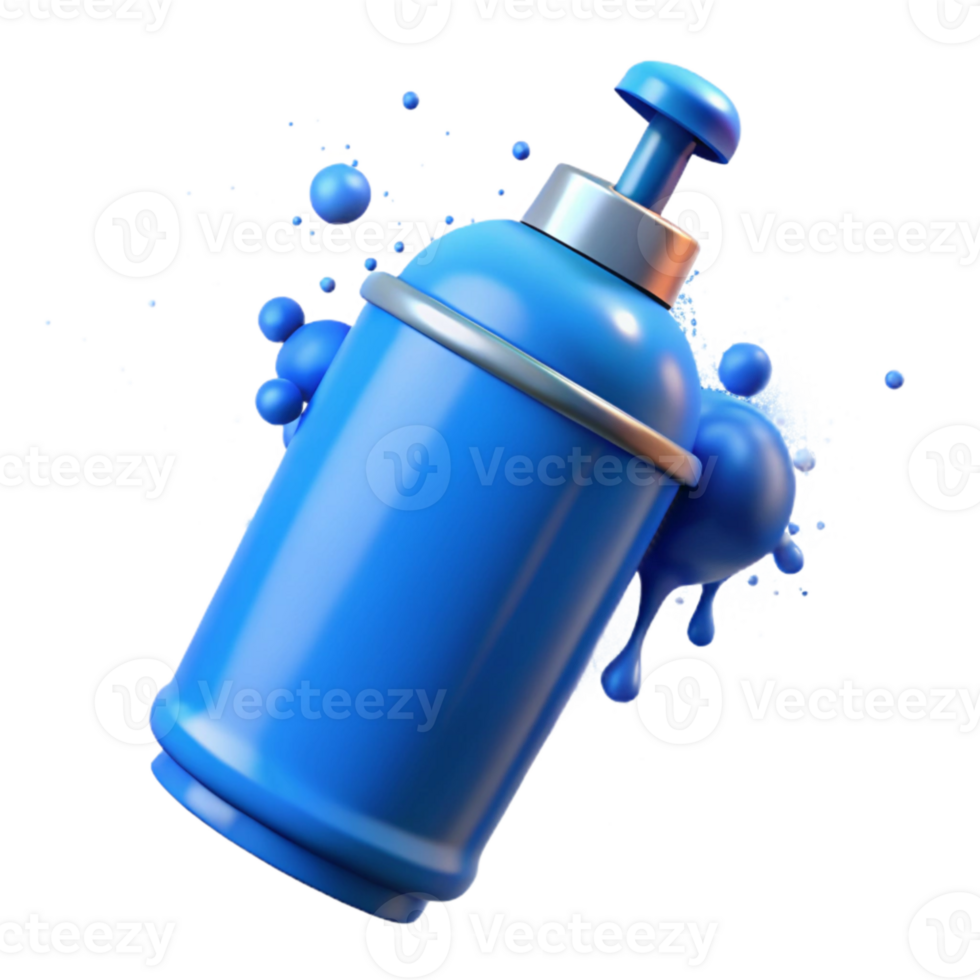 dramatic artistic Spray Paint Splatter Effect Blue Transparent Background genuine png