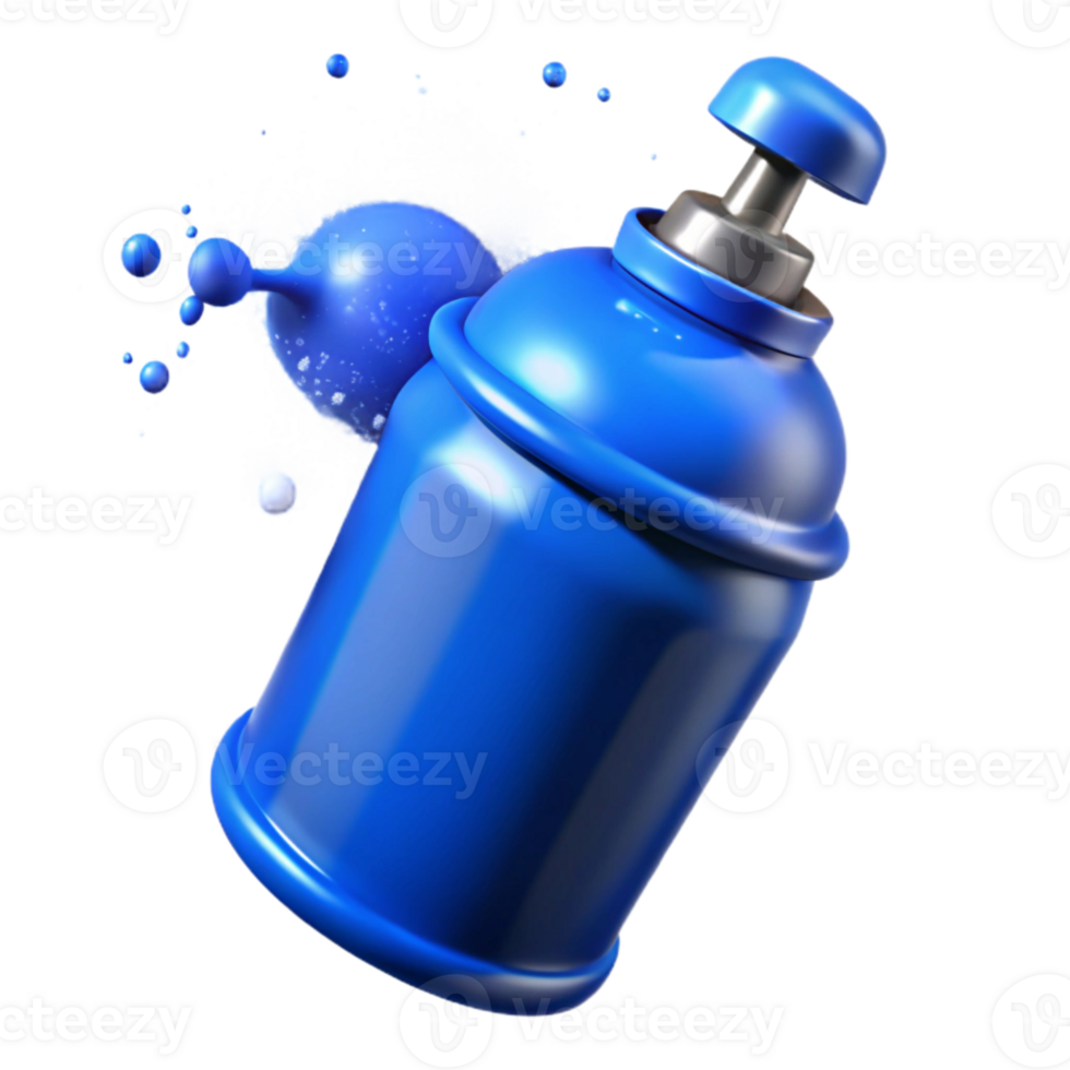 dramatic traditional Spray Paint Splatter Effect Blue Transparent Background high resolution png