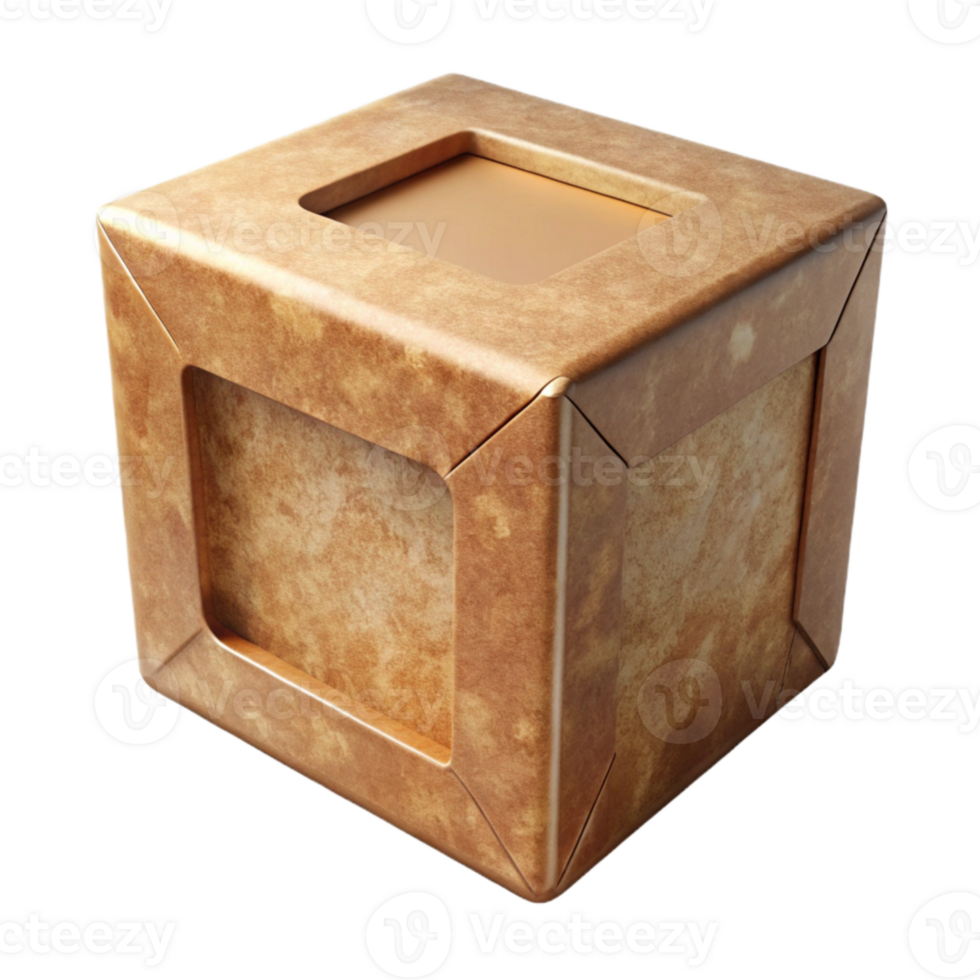 stunning creative Square Cardboard Box Without Window Cutout Transparent Background original png