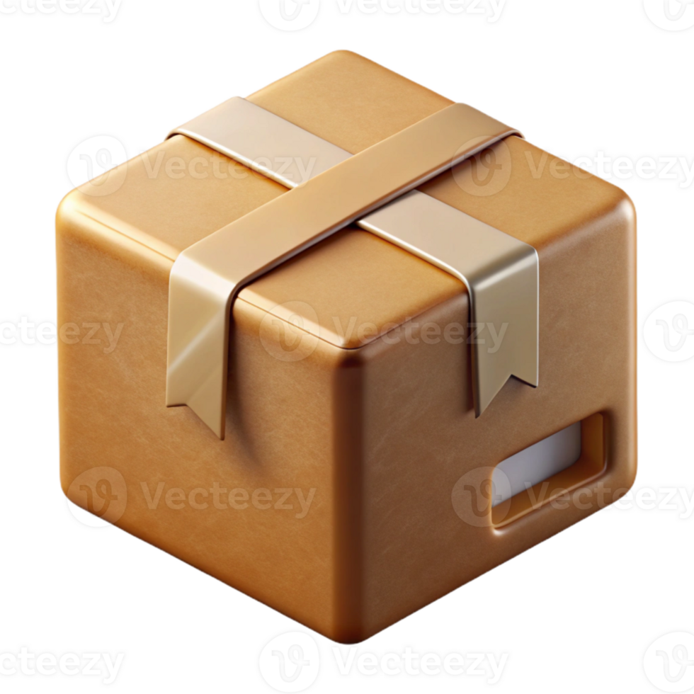 magnificent modern Square Cardboard Box with Open Lid Transparent Background high resolution png