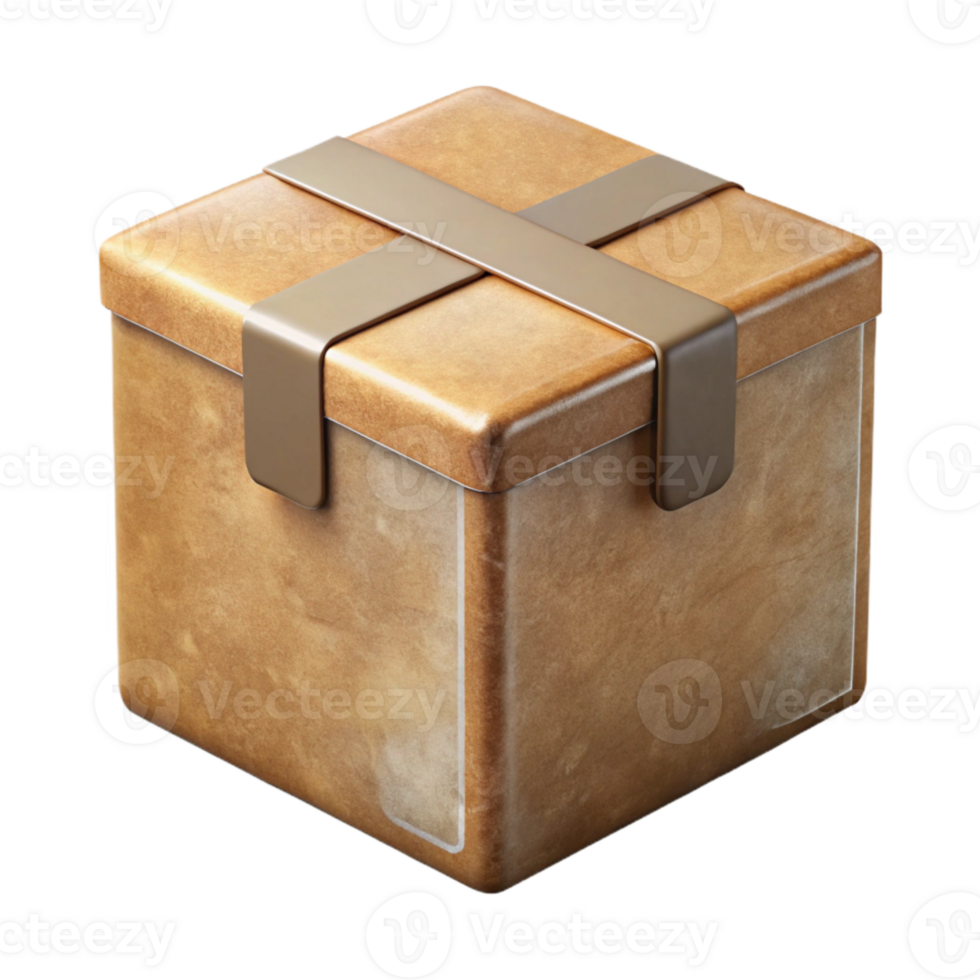 vibrant abstract Square Cardboard Box with Open Lid Transparent Background exclusive png