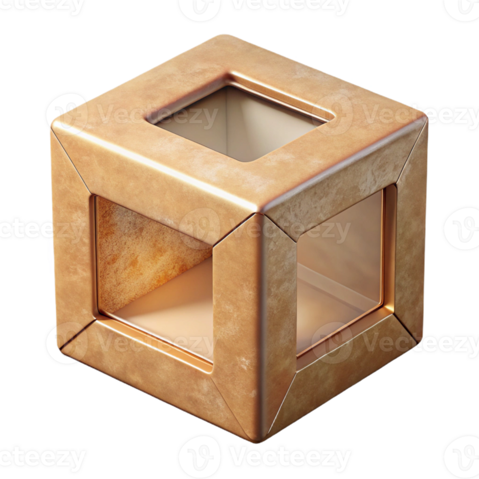 stunning contemporary Square Cardboard Box with Open Lid Transparent Background original png