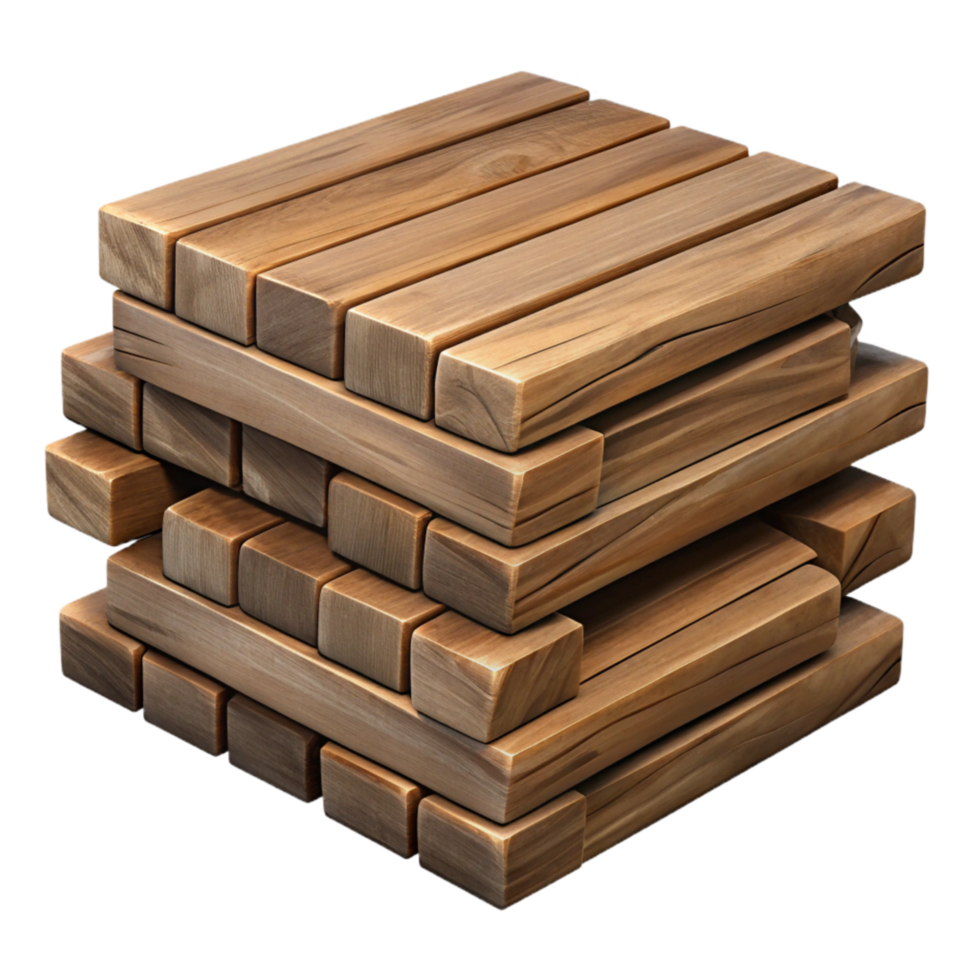 elegant creative Stacked Wooden Planks Texture Transparent Background exclusive png