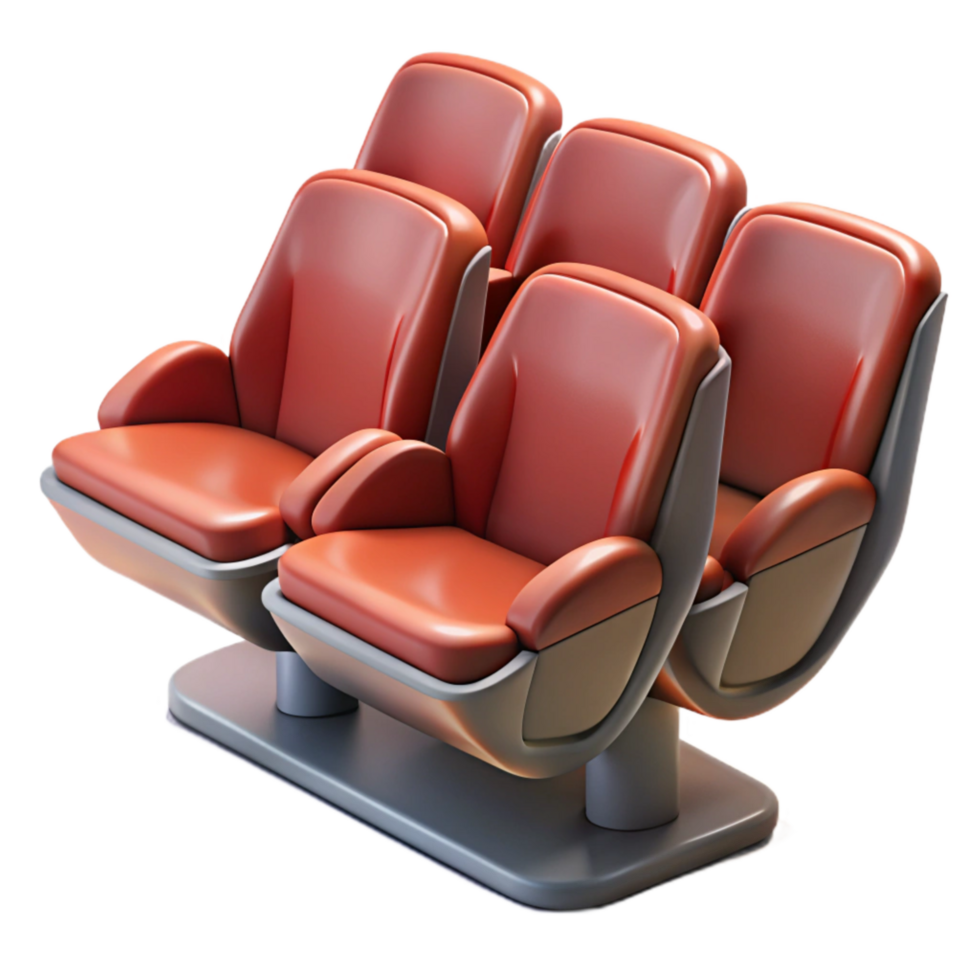 stunning classic Stadium Seats Empty Rows Isolated Cutout professional png