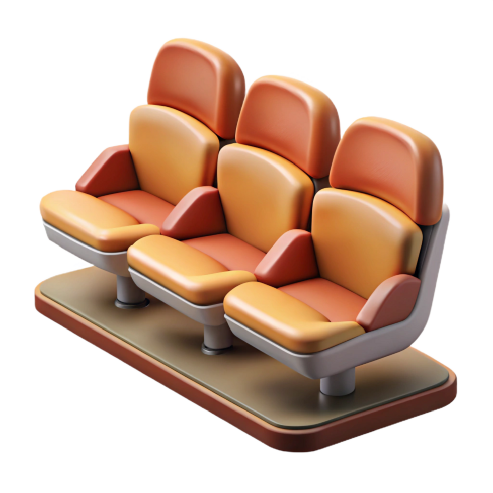 stunning minimalist Stadium Seats Empty Rows Isolated Cutout authentic png