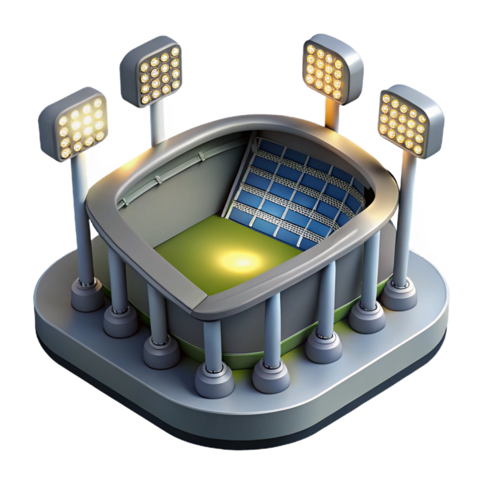 magnificent abstract Stadium Lights Night Scene Isolated Cutout high quality png