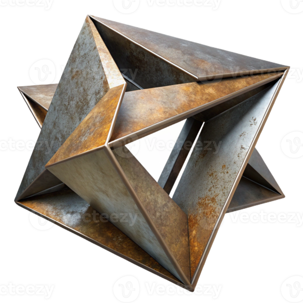 elegant minimalist Steel Art Installation Angular Design authentic png