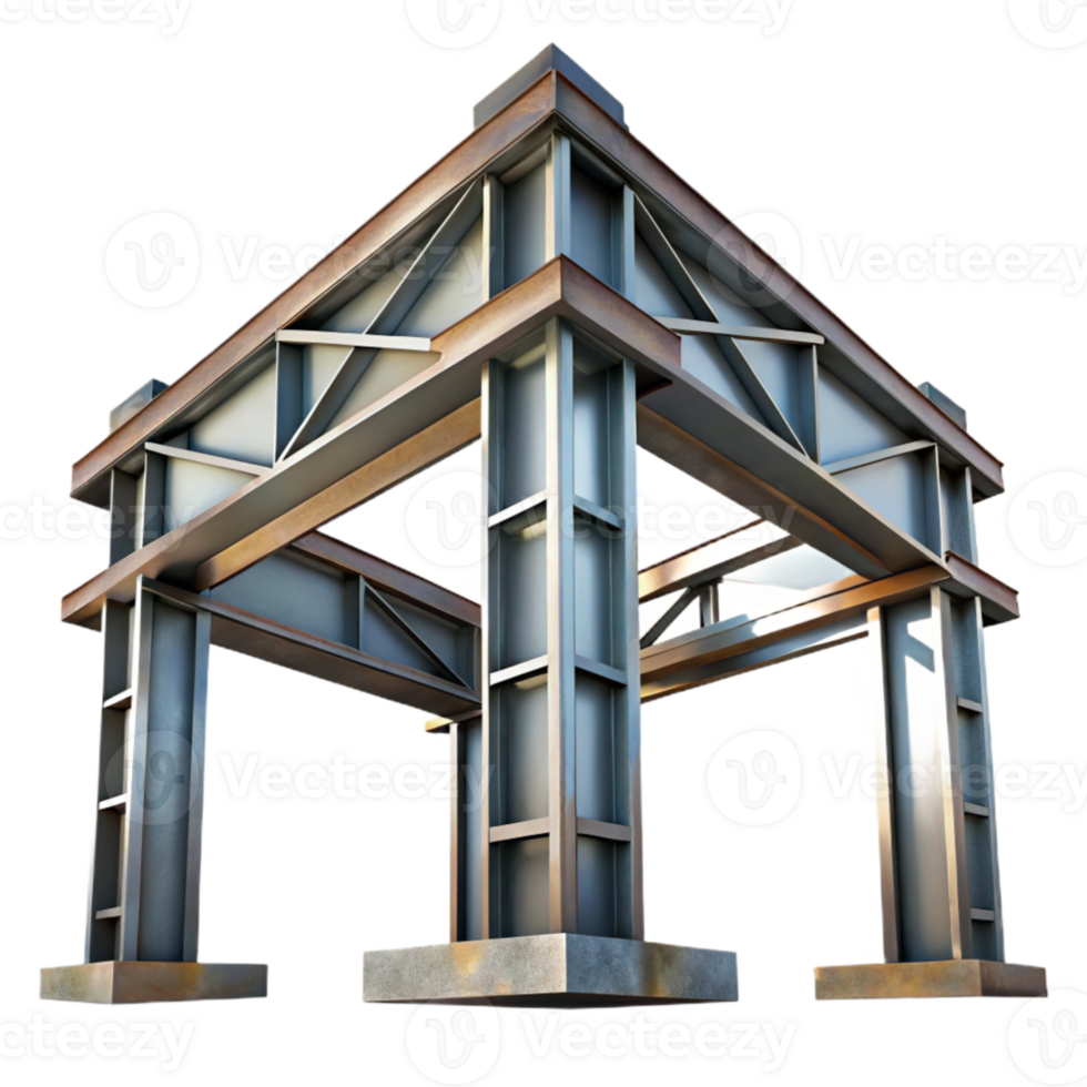 dramatic contemporary Steel Beam Structure Architectural Element Cutout png