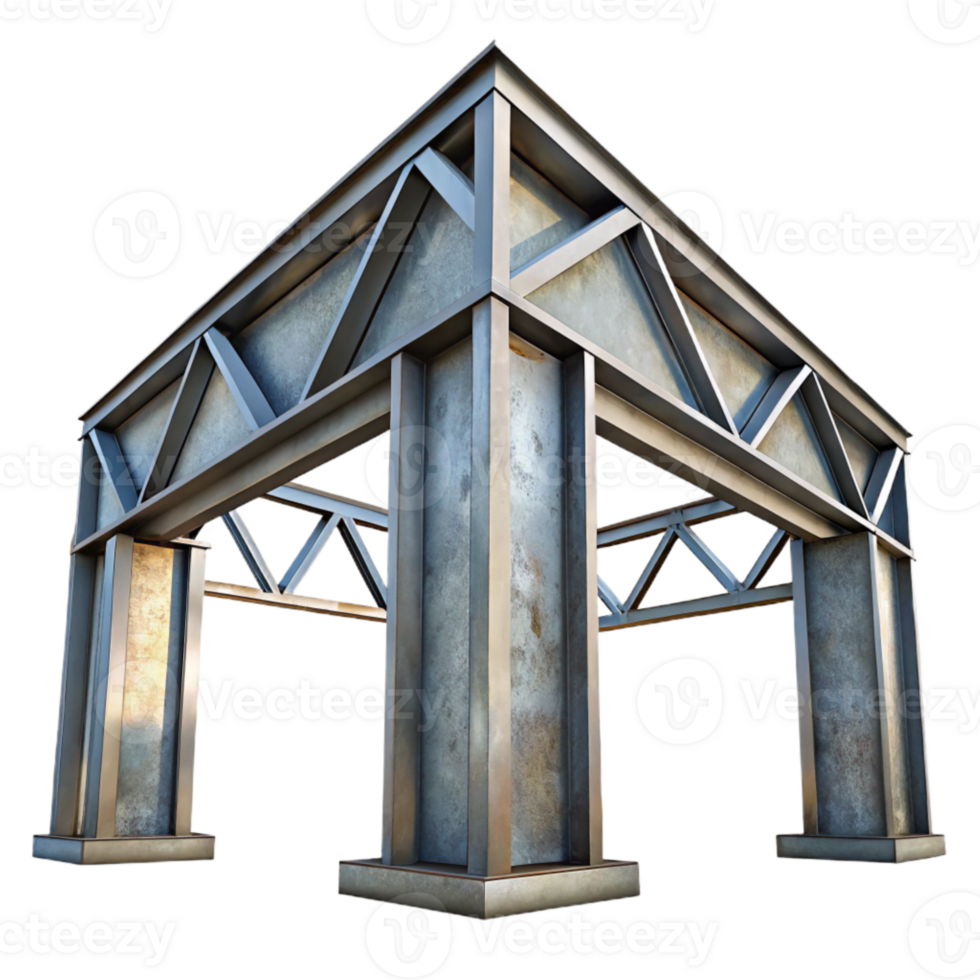 stunning contemporary Steel Beam Structure Architectural Element Cutout detailed png