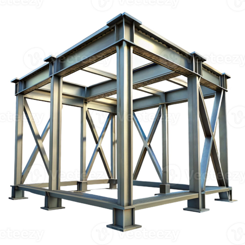 elegant classic Steel Beam Structure Isolated Transparent Background exclusive png