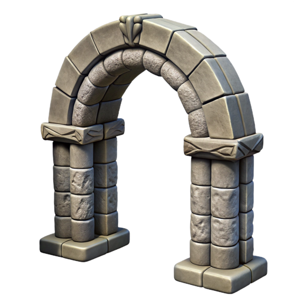 vibrant vintage Stone Archway Detail Isolated Element genuine png