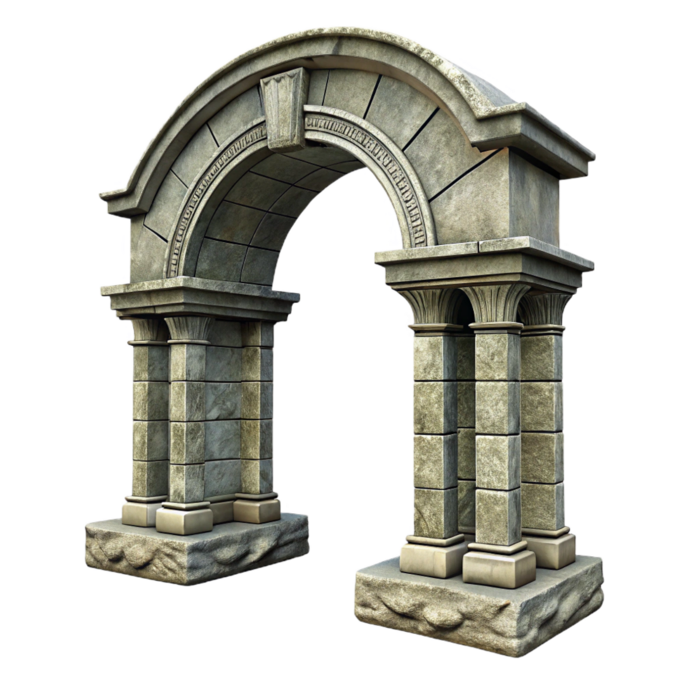 deslumbrante moderno pedra arco clássico Projeto isolado com resistido textura genuíno png