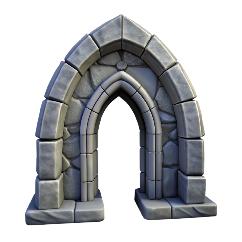stunning vintage Stone Archway Entrance Transparent Background Gothic Style exclusive png