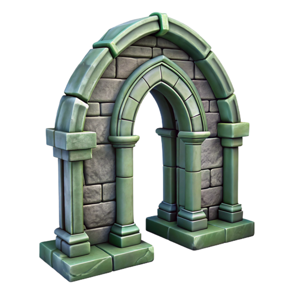 stunning abstract Stone Archway Entrance Transparent Background Gothic Style authentic png