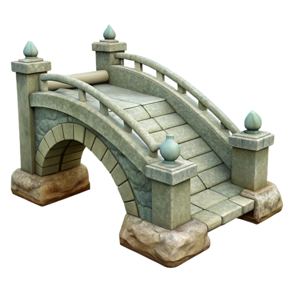 dramatic traditional Stone Bridge Architectural Structure Transparent professional png
