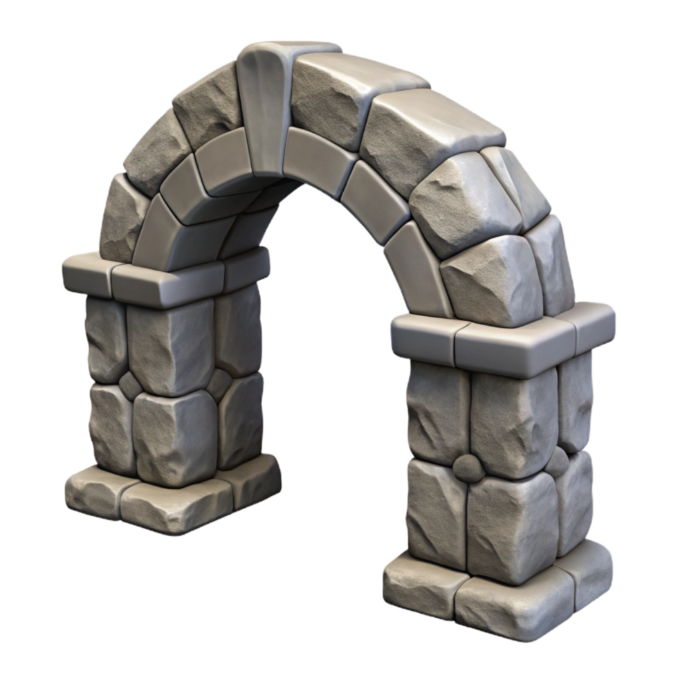 serene abstract Stone Bridge Archway Isolated png