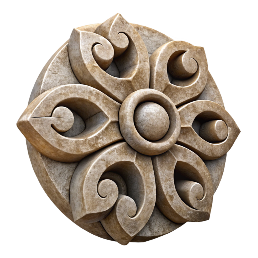 elegant rustic Stone Carving Weathered Look Cutout professional png