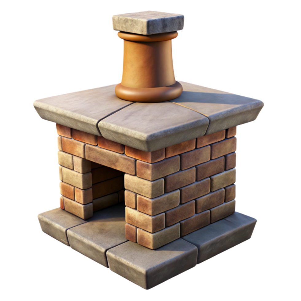 magnificent creative Stone Chimney Brick Detail Isolated genuine png