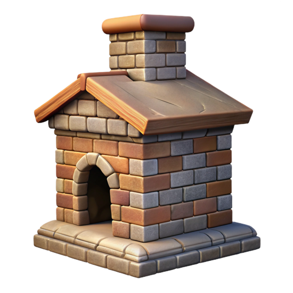 magnificent creative Stone Chimney Brick Detail Isolated professional png