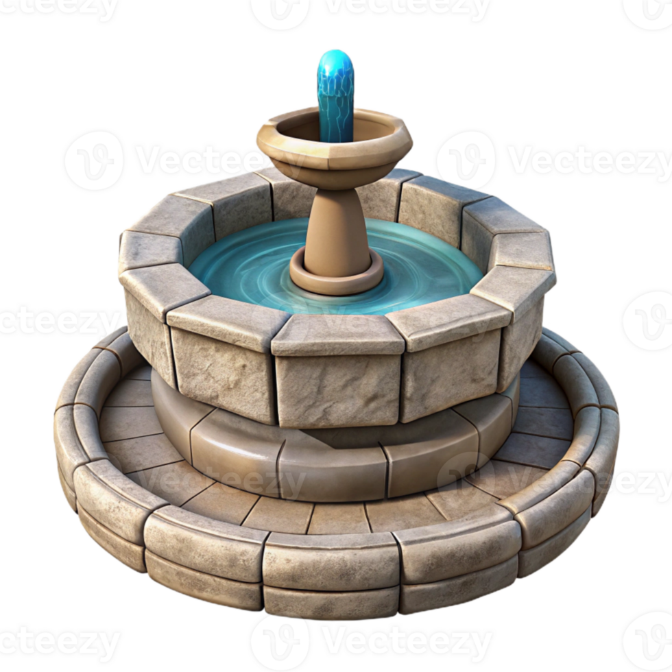 magnificent creative Stone Fountain Water Feature Isolated original png