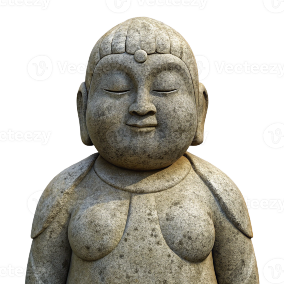 impressive artistic Stone Idol Statue Front View Isolated png