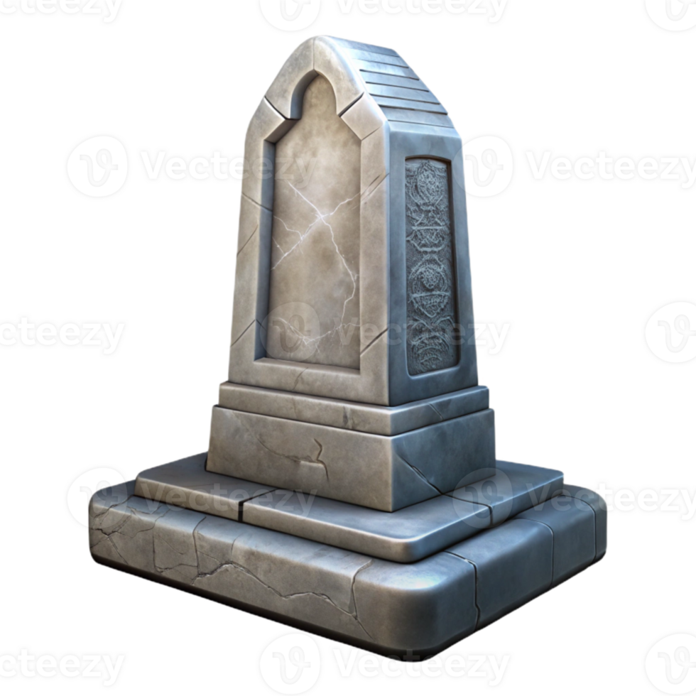 vibrant modern Stone Monument Engraved Inscription Transparent Background premium png