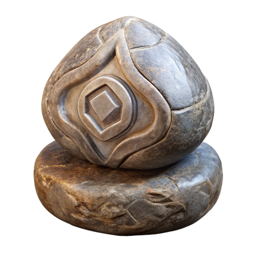 extraordinary abstract Stone Sculpture with Symbolic Meaning Transparent Background professional png