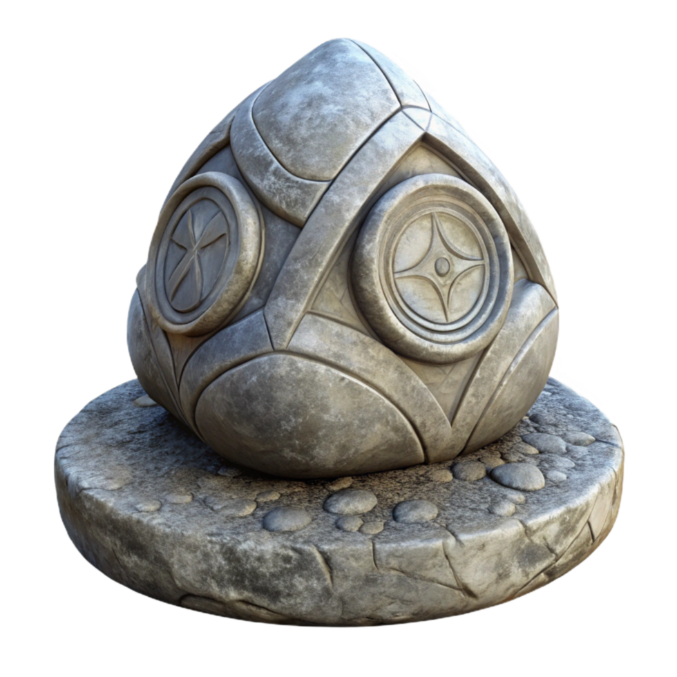elegant contemporary Stone Sculpture with Symbolic Meaning Transparent Background professional png