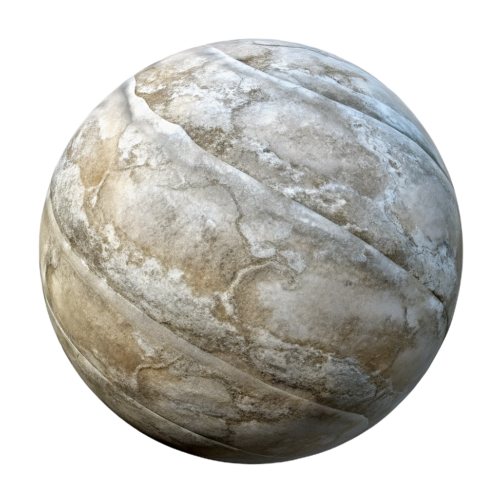 elegant minimalist Stone Sphere Smooth Surface Transparent detailed png