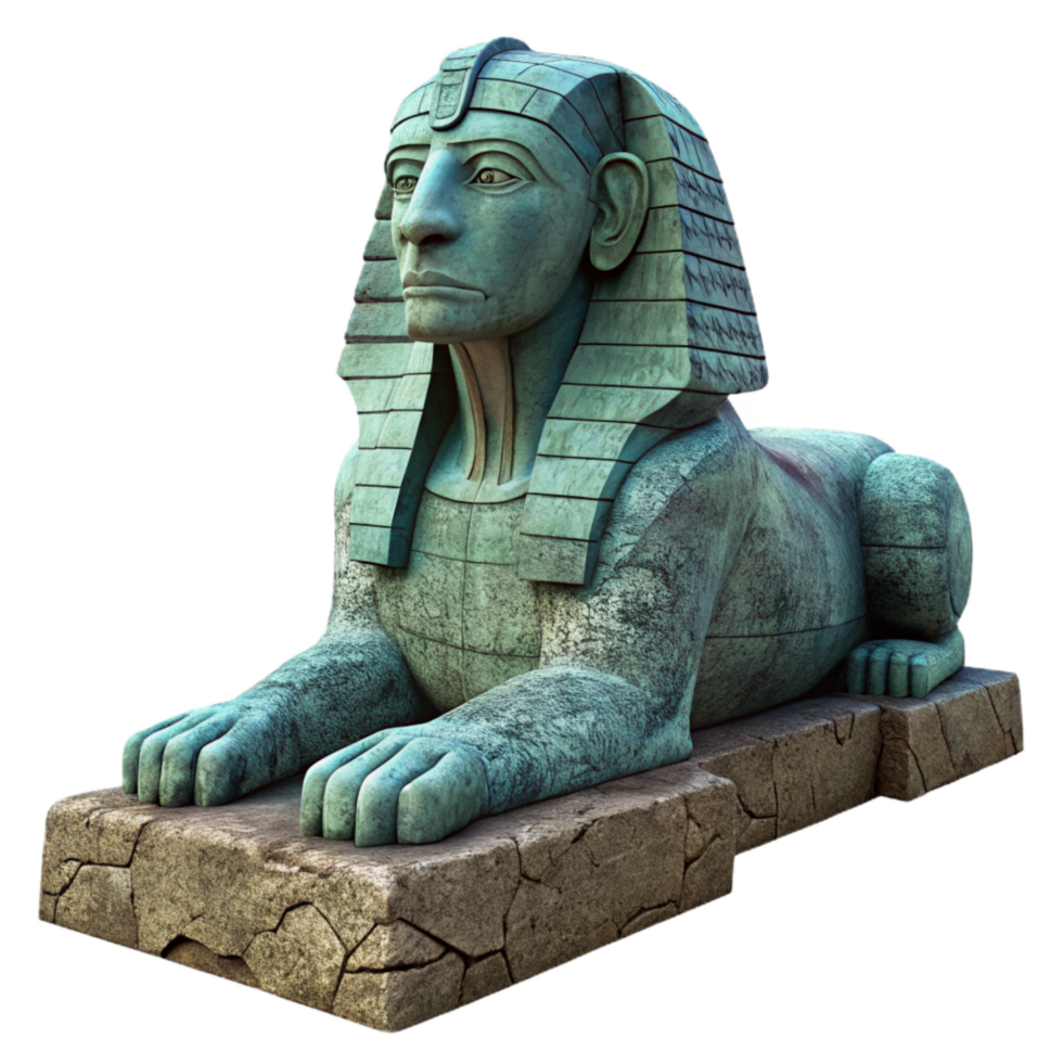 magnificent traditional Stone Sphinx Statue Detail Cutout Element original png